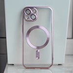Färg Chrome Mag-fodral för iPhone 15 6,1" roséguld