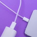 Maxlife MXUC-06 sladd USB-C – USB-C 1,0 m 20W lila nylon