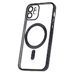 Färg Chrome Mag-fodral för iPhone 12 6,1" svart