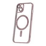 Färg Chrome Mag-fodral för iPhone 14 6,1" roséguld