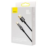 Baseus kabel Explorer USB – USB-C 1,0 m svart automatisk avstängning 100W