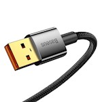 Baseus kabel Explorer USB – USB-C 1,0 m svart automatisk avstängning 100W