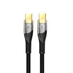XO Clear kabel NB-Q223B USB-C – USB-C 1,0 m 60W svart