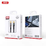 XO Clear kabel NB-Q223B USB-C – USB-C 1,0 m 60W svart