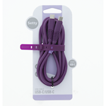 Setty sladd USB-C – USB-C 1,5 m 2,1A KSC-C-1.5219 lila