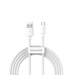 Baseus-kabel Enkel Visdom USB – microUSB 1,5 m 2,1A vit 2 st