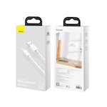 Baseus-kabel Enkel Visdom USB – microUSB 1,5 m 2,1A vit 2 st