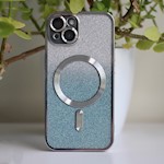 Glitter Chrome Mag-fodral för iPhone 14 6,1" silvergradient
