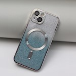 Glitter Chrome Mag-fodral för iPhone 14 6,1" silvergradient