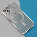 Glitter Chrome Mag-fodral för iPhone 14 6,1" silvergradient