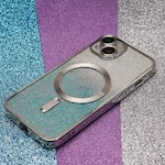 Glitter Chrome Mag-fodral för iPhone 14 6,1" silvergradient