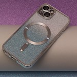 Glitter Chrome Mag-fodral för iPhone 14 6,1" silvergradient