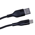 Maxlife MXUC-07 kabel USB – USB-C 1,0 m 3A svart nylon
