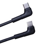 Maxlife MXUC-09 vinklad kabel USB-C – USB-C 1,0 m 60W svart