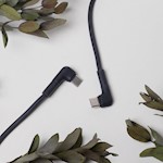 Maxlife MXUC-09 vinklad kabel USB-C – USB-C 1,0 m 60W svart