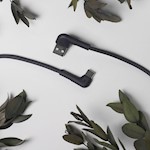 Maxlife MXUC-09 vinklad kabel USB – USB-C 1,0 m 3A svart