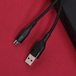 Maxlife MXUC-07 kabel USB – microUSB 1,0 m 2,4A svart nylon