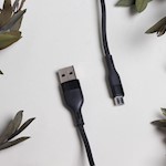 Maxlife MXUC-07 kabel USB – microUSB 1,0 m 2,4A svart nylon