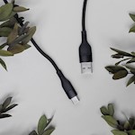 Maxlife MXUC-07 kabel USB – USB-C 1,0 m 3A svart nylon