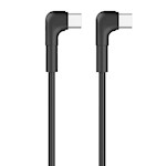 Maxlife MXUC-09 vinklad kabel USB-C – USB-C 1,0 m 60W svart
