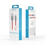 Forever Tornado kabel USB – USB-C 1,0 m 3A röd