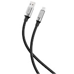 XO-kabel NB251 USB – microUSB 1,0 m 6A svart