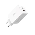 XO väggladdare CE13 PD QC 3.0 65W 1x USB 2x USB-C vit