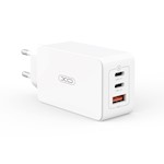 XO väggladdare CE13 PD QC 3.0 65W 1x USB 2x USB-C vit