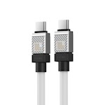 Baseus sladd CoolPlay USB-C – USB-C 2m 100W vit
