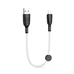XO-kabel NB247 USB – microUSB 0,25 m 6A vit