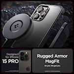 Spigen Rugged Armor Mag Magsafe fodral till iPhone 15 Pro 6,1" mattsvart