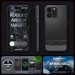 Spigen Rugged Armor Mag Magsafe fodral till iPhone 15 Pro 6,1" mattsvart