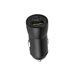 Maxlife MXCC-04 PD QC bil-laddare 1x USB-C 1x USB 20W svart + USB-C – Lightning-kabel 27W