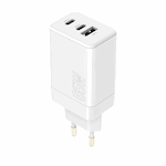 Maxlife MXTC-08-65ACC PD QC-laddare 2x USB-C 1x USB 65W vit