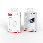 XO-väggladdare CE02C 2x USB 2,1A vit