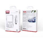 XO-väggladdare CE02D QC 3.0 18W 1x USB vit + USB-C-kabel