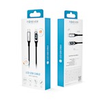 Forever LCD-kabel USB-C – Lightning 1,0 m 27W svart
