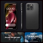 Spigen Liquid Air-fodral för iPhone 15 Pro Max 6,7″ i matt svart