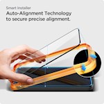 Spigen härdat glas ALM GLASS FC 2-PACK för iPhone 15 Pro Max 6,7 tum svart