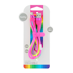 Setty USB – USB-C-kabel 1,2 m 2,1A KNA-C-1.22.113 regnbåge