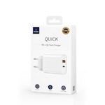 WIWU väggladdare Wi-U002 PD + QC 20W 1x USB 1x USB-C vit