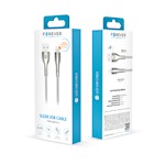 Forever Sleek kabel USB – Lightning 1,0 m 2,4A vit