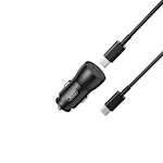 XO bil-laddare CC57 PD 25W 1x USB-C svart + USB-C – USB-C-kabel