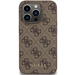 Guess fodral för iPhone 15 Pro 6,1" GUHCP15LG4GFBR brun HC PU 4G metalllogotyp