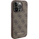 Guess fodral för iPhone 15 Pro 6,1" GUHCP15LG4GFBR brun HC PU 4G metalllogotyp