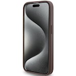 Guess fodral för iPhone 15 Pro 6,1" GUHCP15LG4GFBR brun HC PU 4G metalllogotyp