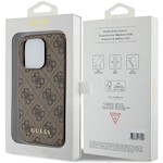 Guess fodral för iPhone 15 Pro 6,1" GUHCP15LG4GFBR brun HC PU 4G metalllogotyp