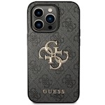 Guess fodral för iPhone 15 Pro 6,1" GUHCP15L4GMGGR grått hårt fodral 4G Big Metal Logo