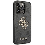 Guess fodral för iPhone 15 Pro 6,1" GUHCP15L4GMGGR grått hårt fodral 4G Big Metal Logo