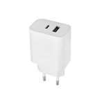 Maxlife MXTC-06 PD QC-laddare 1x USB-C 1x USB 30W vit